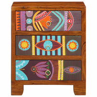 vidaXL Credenza Multicolore 50x35x60 in Legno Massello di Acacia