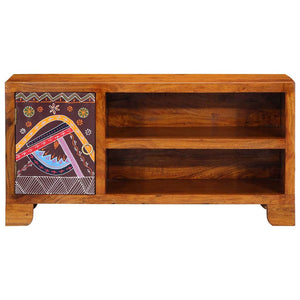 Mobile Porta TV-Mobile per TV-Credenza TV Multicolore 90x30x45 Legno Massello di Acacia