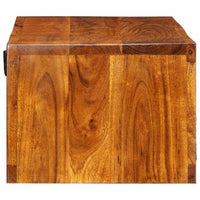 Mobile TV a Parete-Mobile TV a Muro Multicolore 100x30x22 Legno Massello Acacia