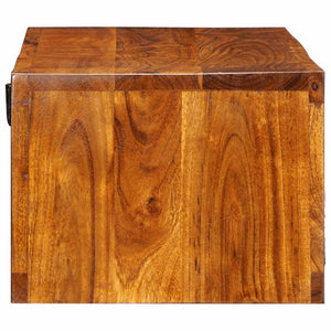 Mobile TV a Parete-Mobile TV a Muro Multicolore 100x30x22 Legno Massello Acacia