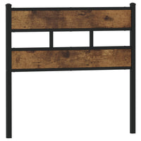 Testiera Rovere Fumo 75 cm in Ferro e Truciolato 4017079