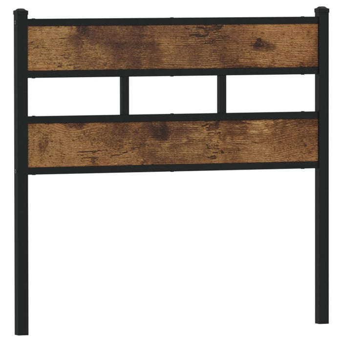 Testiera Rovere Fumo 75 cm in Ferro e Truciolato 4017079