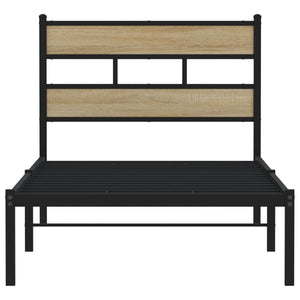 Giroletto senza Materaso in Metallo Rovere Sonoma 75x190 cm 4017092