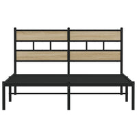 Giroletto senza Materaso in Metallo Rovere Sonoma 140x200 cm 4017103