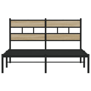 Giroletto senza Materaso in Metallo Rovere Sonoma 140x200 cm 4017103