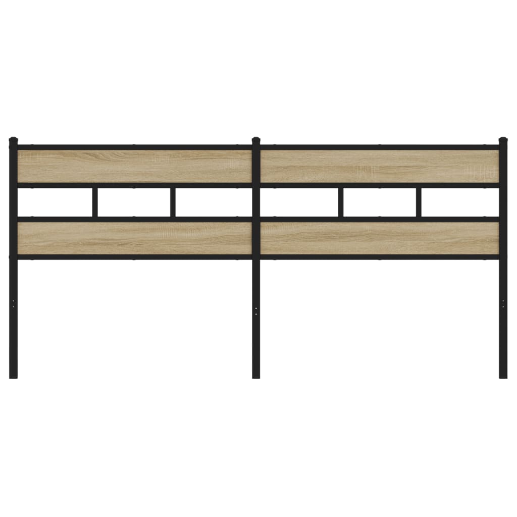Testiera Rovere Sonoma 180 cm in Ferro e Legno Multistrato 4017138