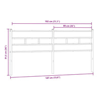 Testiera Rovere Sonoma 180 cm in Ferro e Legno Multistrato 4017138