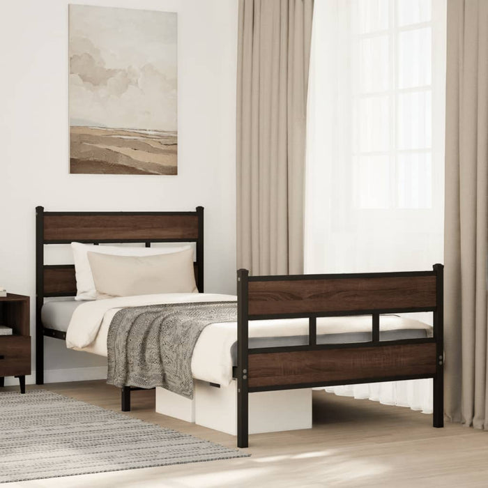 Giroletto senza Materasso con Testiera e Pediera-Struttura Letto 107x203 cm
