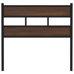 Testiera Rovere Marrone 75 cm in Acciaio e Truciolato 4017177