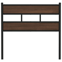 Testiera Rovere Marrone 90 cm in Acciaio e Truciolato 4017179