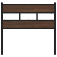 Testiera Rovere Marrone 107 cm in Acciaio e Truciolato 4017181