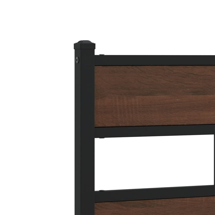 Testiera Rovere Marrone 107 cm in Acciaio e Truciolato