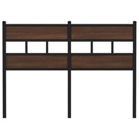 Testiera Rovere Marrone 120 cm in Acciaio e Truciolato 4017182