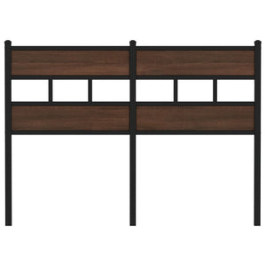 Testiera Rovere Marrone 120 cm in Acciaio e Truciolato 4017182