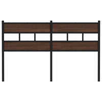 Testiera Rovere Marrone 135 cm in Acciaio e Truciolato 4017183
