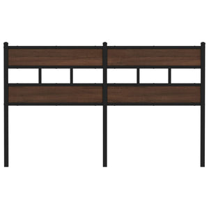 Testiera Rovere Marrone 135 cm in Acciaio e Truciolato 4017183
