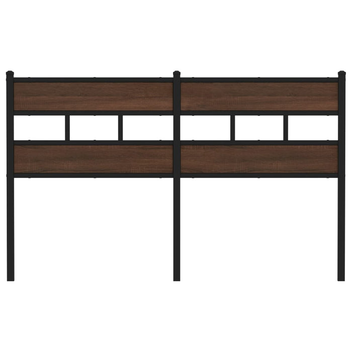 Testiera Rovere Marrone 135 cm in Acciaio e Truciolato 4017183