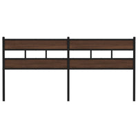 Testiera Rovere Marrone 200 cm in Acciaio e Truciolato 4017189