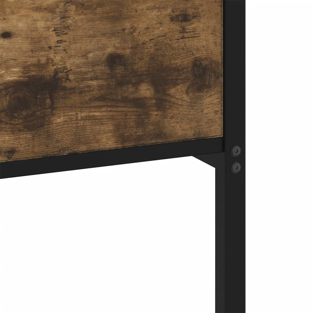 Giroletto senza Materasso-Struttura Letto Rovere Fumo 100x190 cm in Truciolato 512941