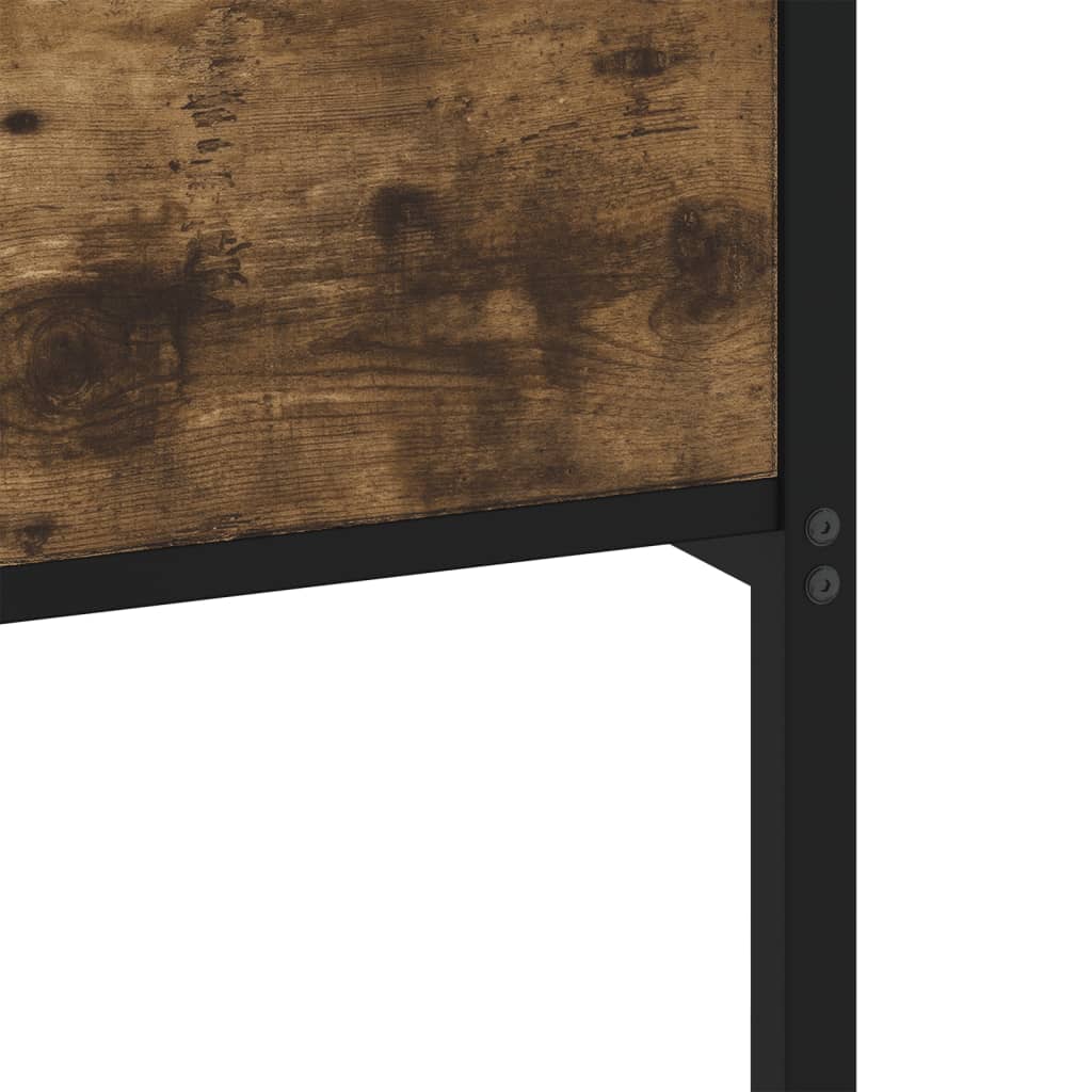 Giroletto senza Materasso-Struttura Letto Rovere Fumo 100x200 cm in Truciolato 607174