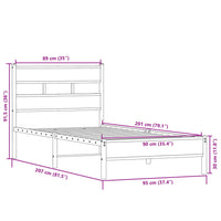 Giroletto senza Materasso-Struttura Letto Rovere Sonoma 90x200 cm in Truciolato 688796