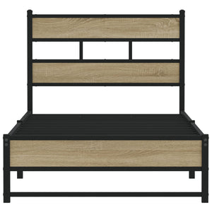 Giroletto senza Materaso in Metallo Rovere Sonoma 100x190 cm 4017266