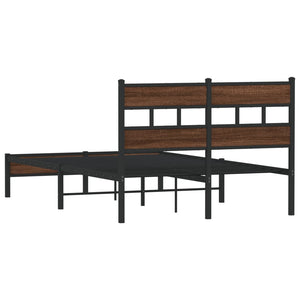 Giroletto senza Materasso-Struttura Letto Rovere Marrone 120x190 cm Truciolato 133140