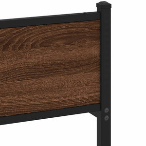 Giroletto senza Materasso-Struttura Letto Rovere Marrone 75x190cm in Truciolato 472374