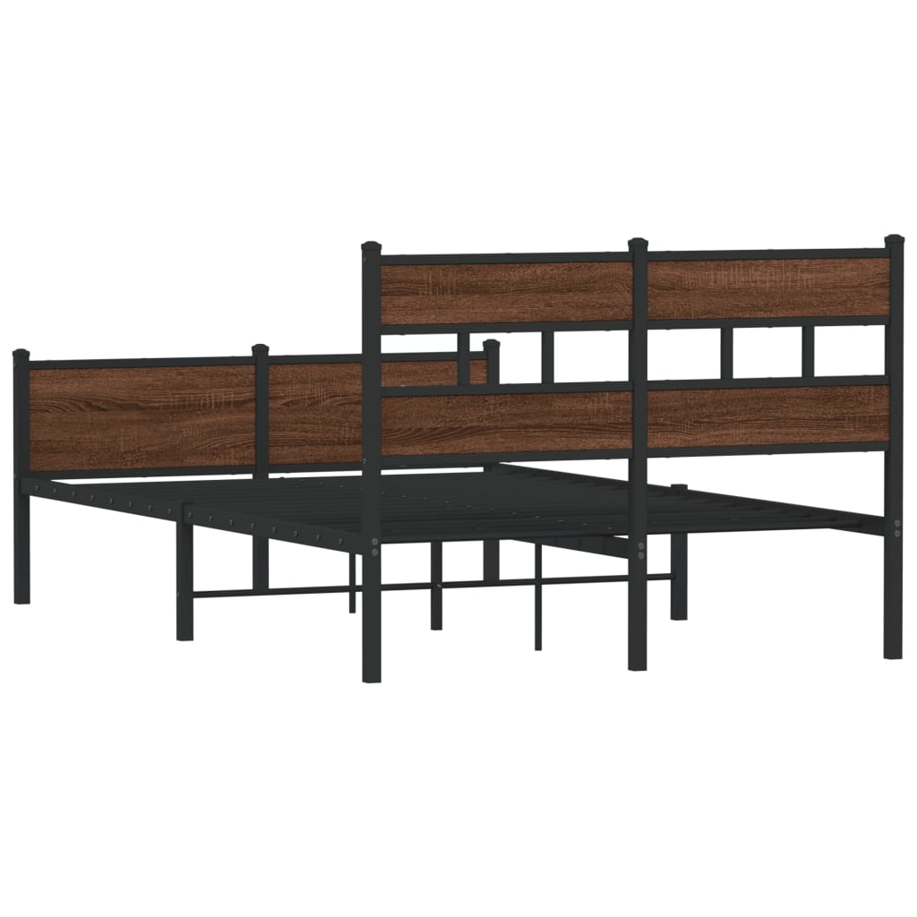 Giroletto senza Materasso-Struttura Letto Rovere Marrone 120x200 cm Truciolato 325551