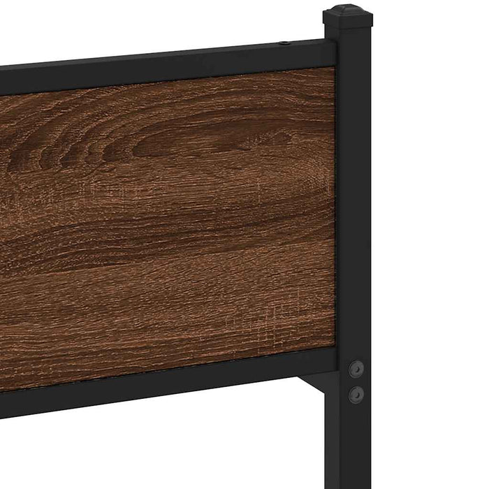 Giroletto senza Materasso-Struttura Letto Rovere Marrone 140x190 cm Truciolato 481915