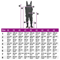 Wader da Pesca con Pettorina e Stivali Verde Scuro Taglia 40 4016974