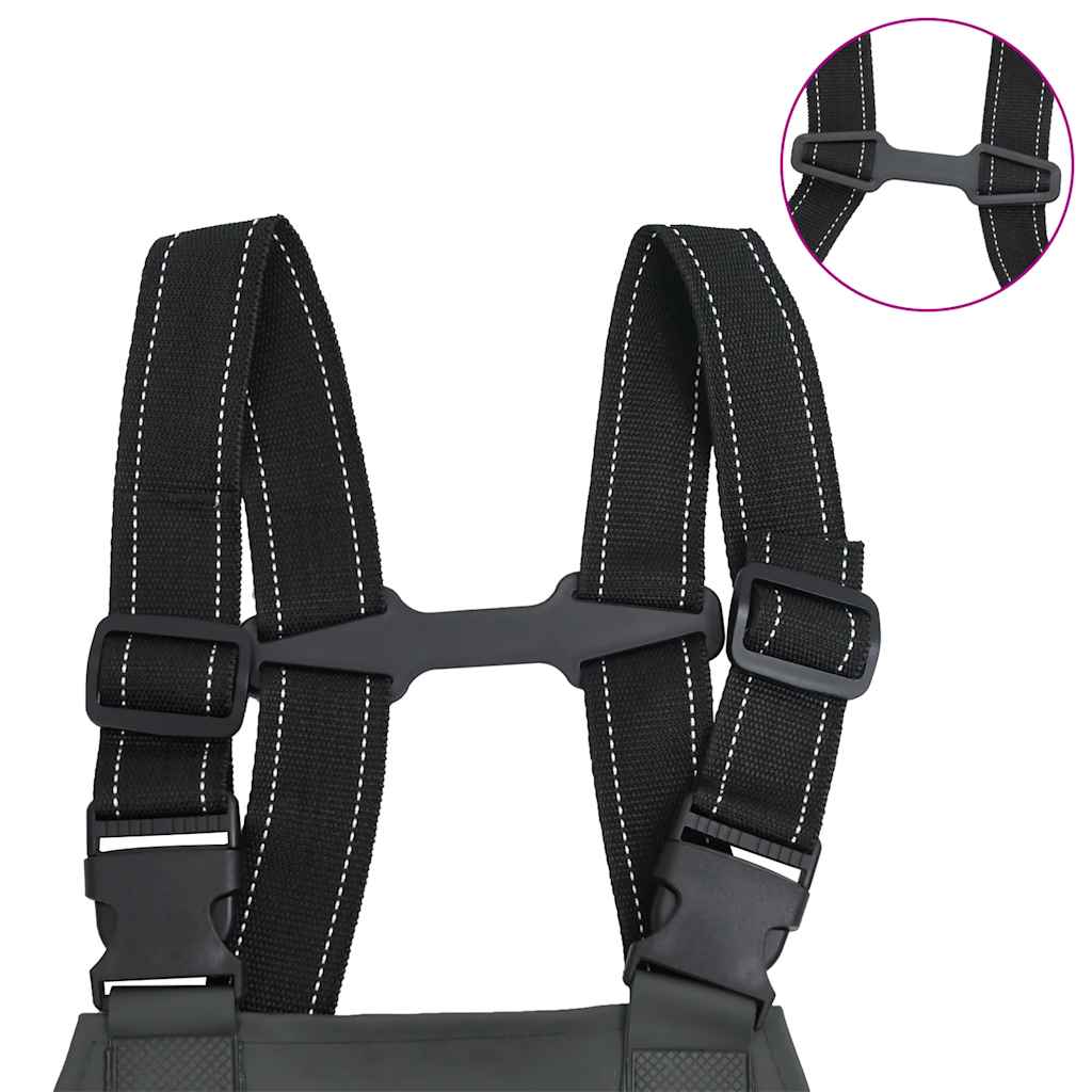 Wader da Pesca con Pettorina e Stivali Verde Scuro Taglia 45 4016979