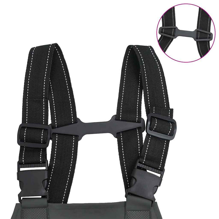 Wader da Pesca con Pettorina e Stivali Verde Scuro Taglia 45 4016979