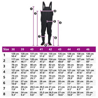 Wader da Pesca con Pettorina e Stivali Nero Taglia 44 4016987
