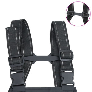 vidaXL Wader da Pesca con Stivali Nero Taglia 45