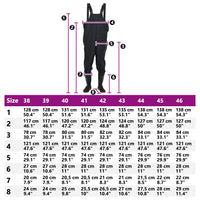 vidaXL Wader da Pesca con Stivali Nero Taglia 45