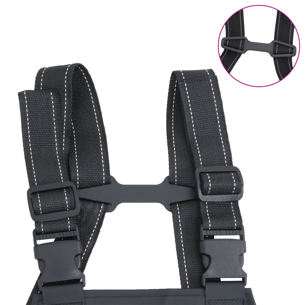 vidaXL Wader da Pesca con Stivali Nero Taglia 46