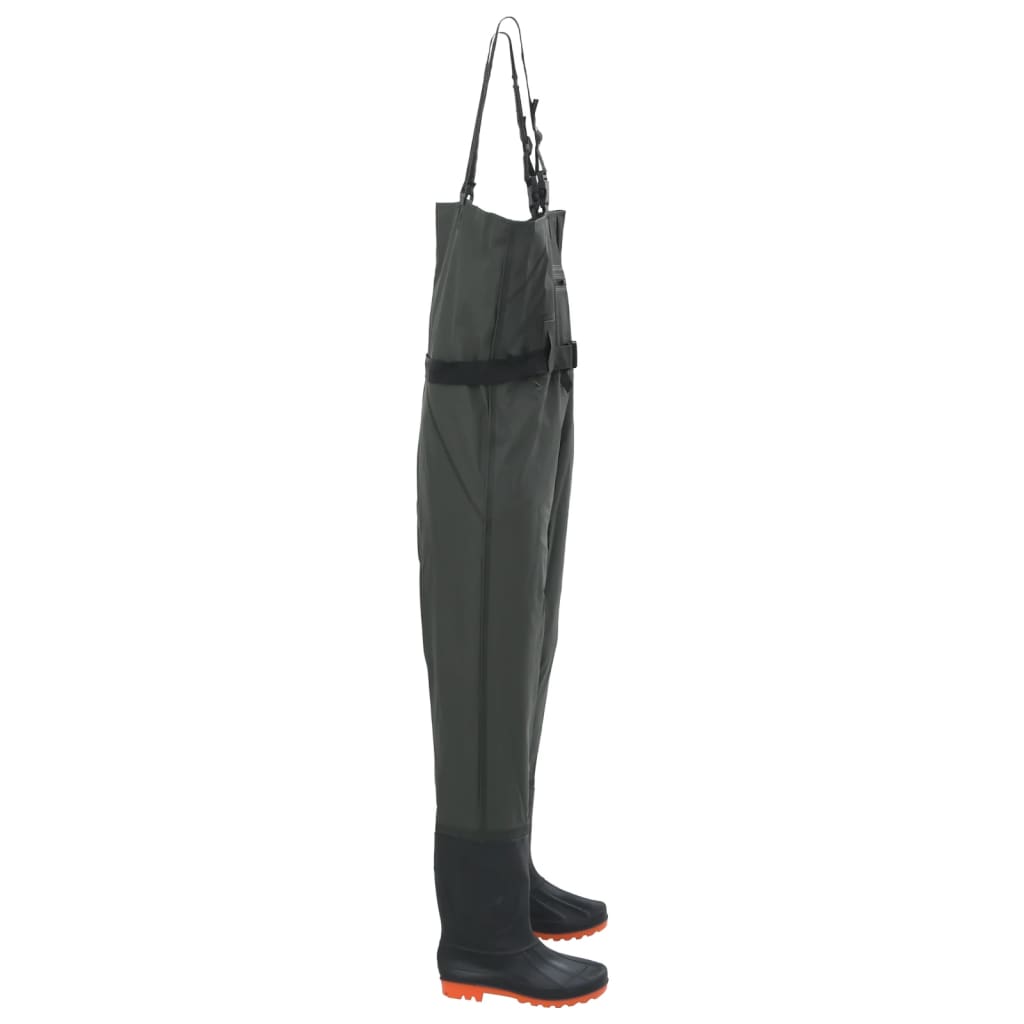 Wader con Stivali e Cintura Verde Scuro Taglia 40