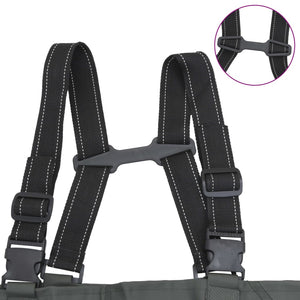 vidaXL Wader con Stivali e Cintura Verde Scuro Taglia 42