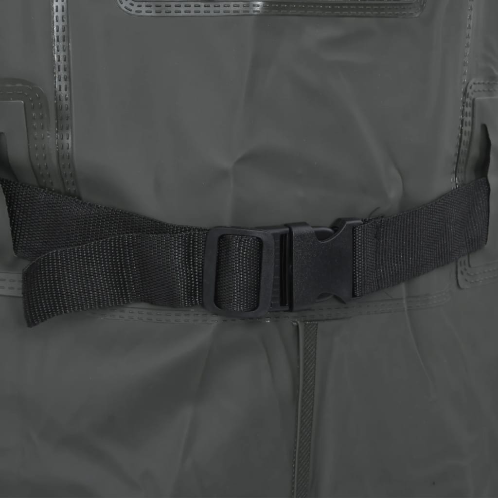 vidaXL Wader con Stivali e Cintura Verde Scuro Taglia 44