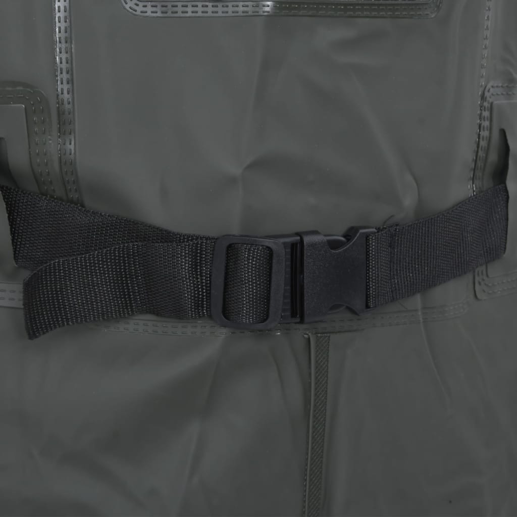 vidaXL Wader con Stivali e Cintura Verde Scuro Taglia 45