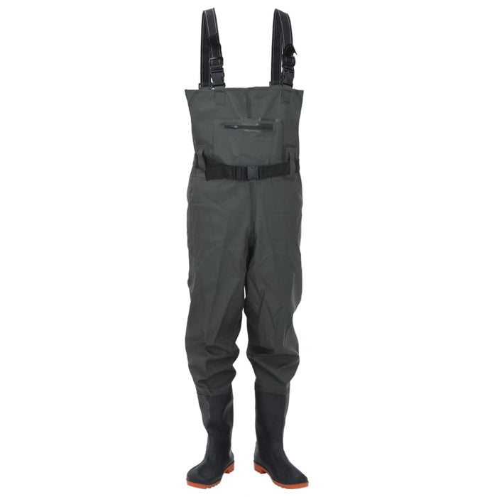 Wader con Stivali e Cintura Verde Scuro Taglia 46