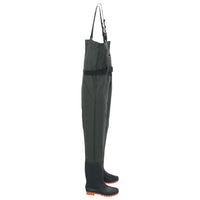 Wader con Stivali e Cintura Verde Scuro Taglia 46