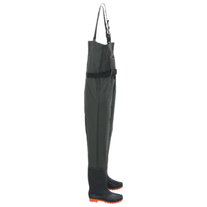 Wader con Stivali e Cintura Verde Scuro Taglia 46