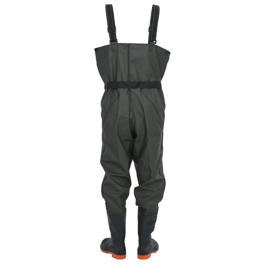 Wader con Stivali e Cintura Verde Scuro Taglia 46