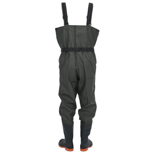 Wader con Stivali e Cintura Verde Scuro Taglia 46