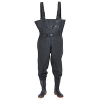 vidaXL Wader con Stivali e Cintura Nero Taglia 40