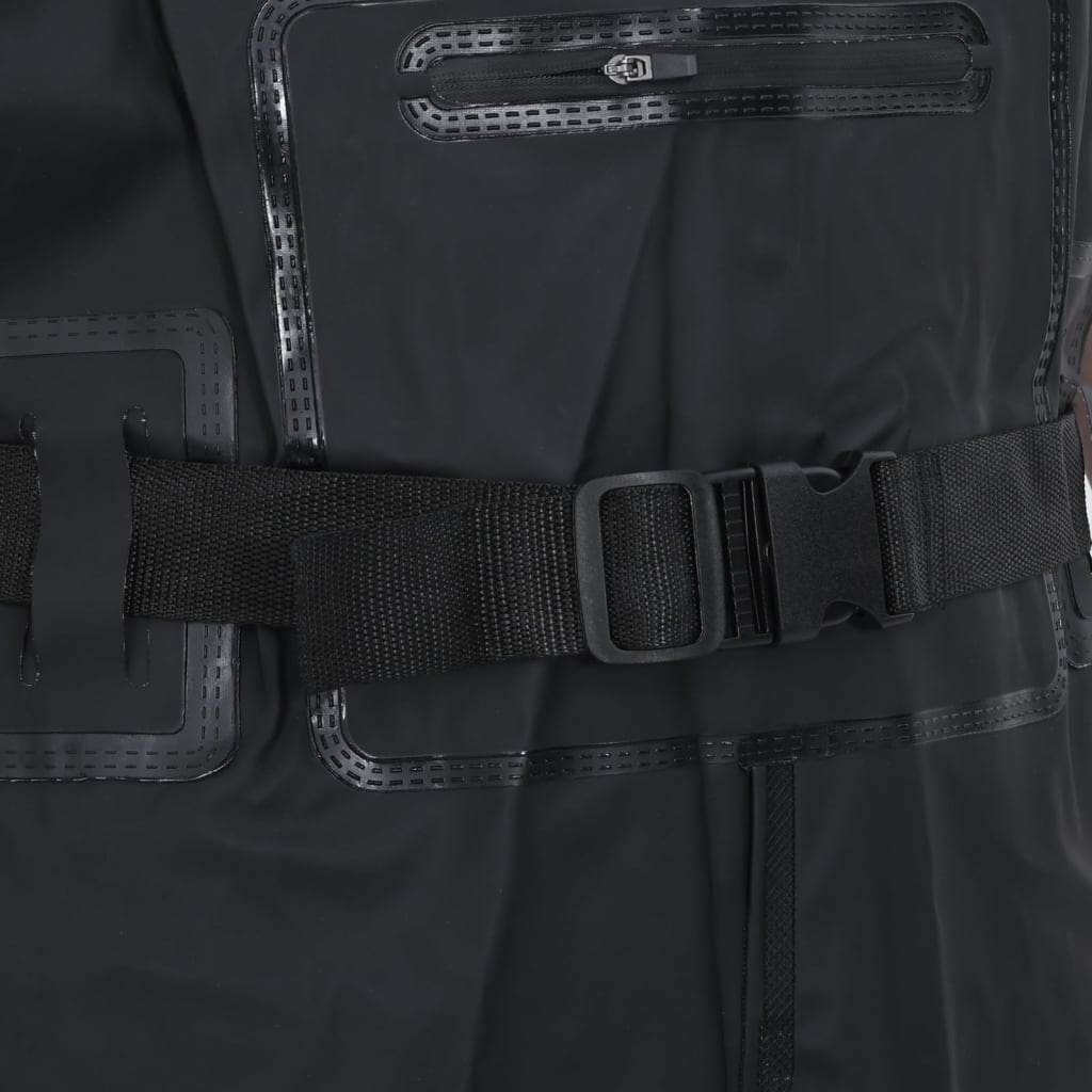 vidaXL Wader con Stivali e Cintura Nero Taglia 40