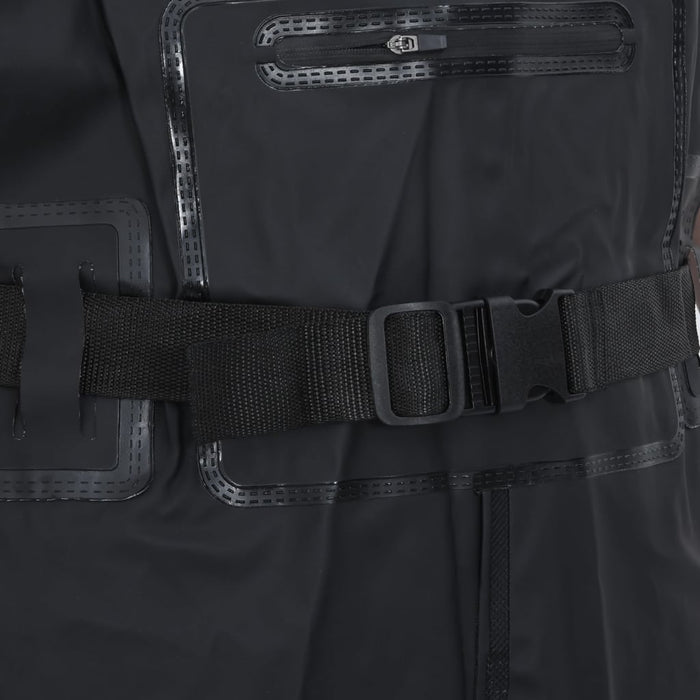 vidaXL Wader con Stivali e Cintura Nero Taglia 40