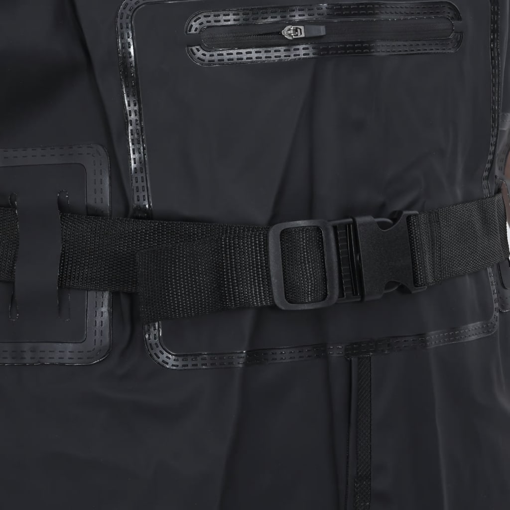 vidaXL Wader con Stivali e Cintura Nero Taglia 41